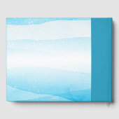 Uw foto Turquoise Waterverf Vrijgezellenfeest Gastenboek (Achterkant)