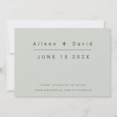 Uw foto Typographic Sage Blush Save the Date (Achterkant)