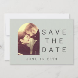 Uw foto Typographic Sage Blush Save the Date