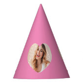 Uw foto uw gezicht op een gepersonaliseerd hart ro feesthoedjes (Voorkant)