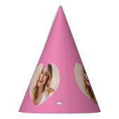 Uw foto uw gezicht op een gepersonaliseerd hart ro feesthoedjes (Links)