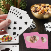 Uw foto uw gezicht op een gepersonaliseerd hart ro pokerkaarten (Insitu)