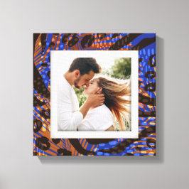 Uw foto van het dierlijk patroon, Leopard Blue Bro Canvas Afdruk