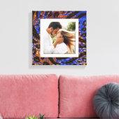 Uw foto van het dierlijk patroon, Leopard Blue Bro Canvas Afdruk (Insitu (Woonkamer))