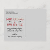 Uw foto voor kerst briefkaart (Achterkant)