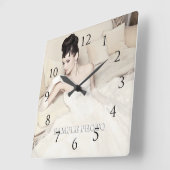  uw foto-wandklok vierkante klok (Hoek)