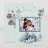 Uw foto Waterverf Woodland Deer Kaart (Voorkant / Achterkant)