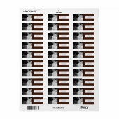 Uw foto Weddenschap Diep bruin en roze Stippen Etiket (Full Sheet)