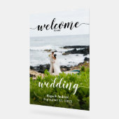 Uw foto-weduwenkaart en welkomstteken acryl bord (Hoek)