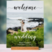 Uw foto-weduwenkaart en welkomstteken acryl bord