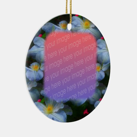 Uw foto White Clematis bloemen Ornament (Rechts)