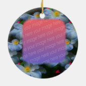 Uw foto White Clematis bloemen Ornament (Achterkant)