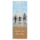 Uw foto-wijncadeauttas met aangepaste tekstnaam wijn cadeautas (Achterkant)