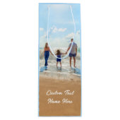 Uw foto-wijncadeauttas met aangepaste tekstnaam wijn cadeautas (Voorkant)