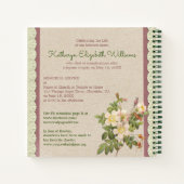 Uw foto Wilde Rozen Memorial Guest Book Notitieboek (Achterkant)