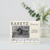 Uw foto Wyoming Shaped Cutout Custom QSL Briefkaart (Staand voorkant)