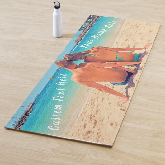 Uw Foto Yoga Mat met Aangepaste Tekst Naam (In situ)