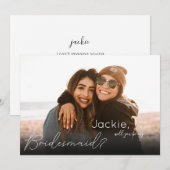 Uw foto zal u Bridesmaid Horizonal zijn Kaart (Voorkant / Achterkant)