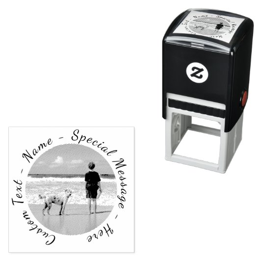 Uw foto Zelfinkkend stempel met aangepaste tekst (In situ)