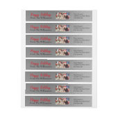 Uw foto Zilver Prettige feestdagen Adres (Vel)