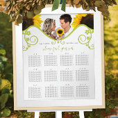 Uw foto Zonnebloem Zitkaarten Tafelnummers Poster