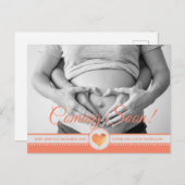 Uw foto Zwangerschap Aankondiging binnenkort (Voorkant / Achterkant)