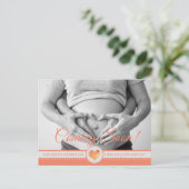 Uw foto Zwangerschap Aankondiging binnenkort (Staand voorkant)