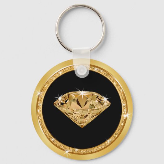 Uw foto - zwarte en goudfeestdagen sleutelhanger (Achterkant)