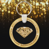 Uw foto - zwarte en goudfeestdagen sleutelhanger