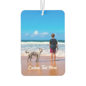 Uw fotoauto luchtverfrisser met aangepaste tekst (Achterkant)