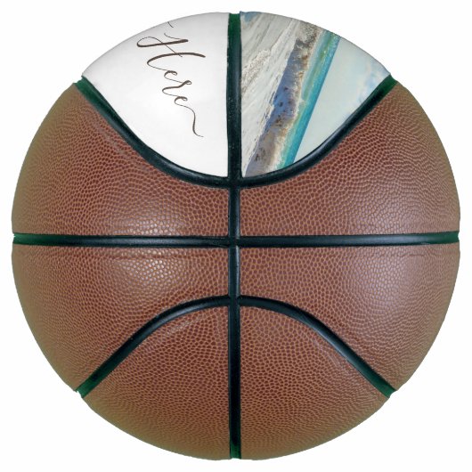 Uw fotobasketbal met aangepaste tekst basketbal (Rechts)