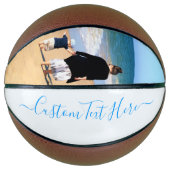 Uw fotobasketbal met aangepaste tekstnaam basketbal (Voorkant)