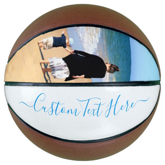 Uw fotobasketbal met aangepaste tekstnaam basketbal (Voorkant)
