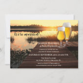 Uw fotobruiloftsfeest met bier thema kaart (Voorkant)