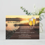 Uw fotobruiloftsfeest met bier thema kaart (Staand voorkant)