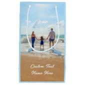 Uw fotocadeauttas met aangepaste tekst naam klein cadeauzakje (Voorkant)