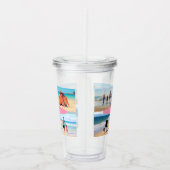 Uw Fotocollage Acryl Tumbler en aangepaste tekst Acryl Drinkbeker (Rechts)