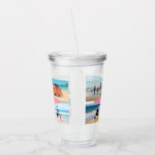 Uw Fotocollage Acryl Tumbler en aangepaste tekst Acryl Drinkbeker (Links)