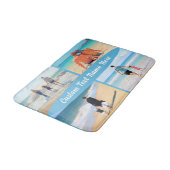 Uw Fotocollage Badmat Aangepaste Tekstnaam (Gekanteld)