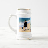 Uw Fotocollage Bierpul Geschenk en Aangepaste Teks (Links)