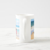 Uw Fotocollage Bone China Mok met aangepaste tekst (Achterkant)