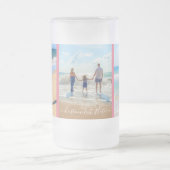 Uw fotocollage en aangepaste tekst gepersonaliseer matglas bierpul (Center)