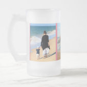 Uw fotocollage en aangepaste tekst gepersonaliseer matglas bierpul (Links)