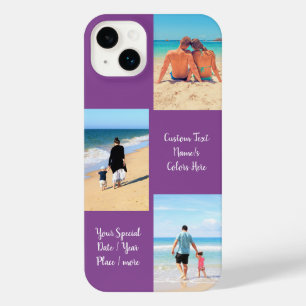 Uw Fotocollage iPhone Case Aangepaste tekstnaam