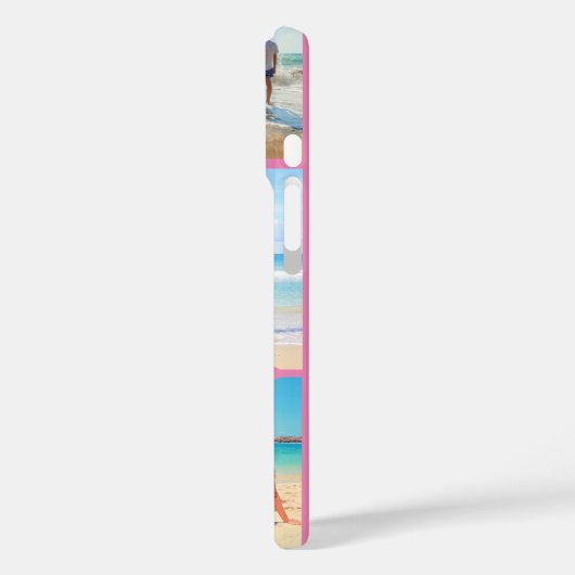 Uw fotocollage iPhone hoesje met aangepaste tekst (Achterkant / Links)