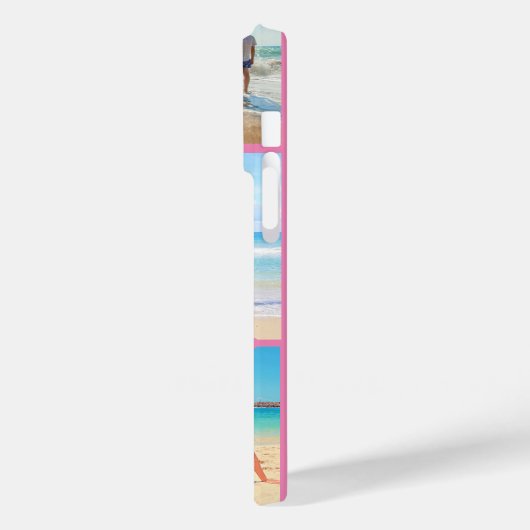 Uw fotocollage iPhone hoesje met aangepaste tekst (Achterkant / Links)