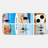 Uw fotocollage iPhone hoesje met aangepaste tekst (Achterkant (horizontaal))