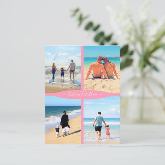 Uw fotocollage Kaarten met aangepaste tekstnaam (Staand voorkant)