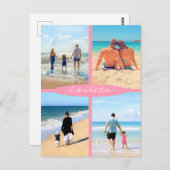 Uw fotocollage Kaarten met aangepaste tekstnaam (Voorkant / Achterkant)