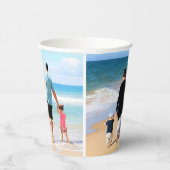 Uw fotocollage papieren bekers met aangepaste teks (Rechts)